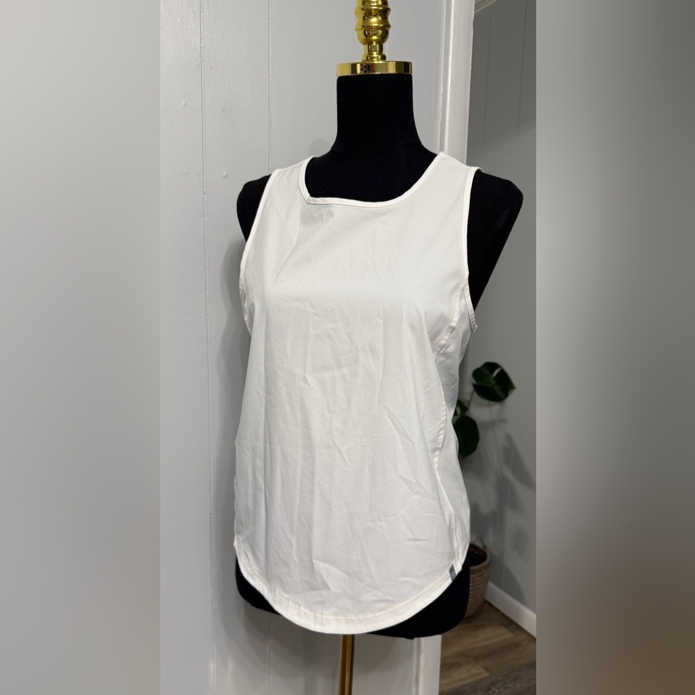 T by Talbots Classic White Tank Top ( Stretch)